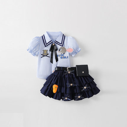女童夏装兔子警官儿童衣服jk裙子套装公主裙疯狂动物城朱迪连衣裙