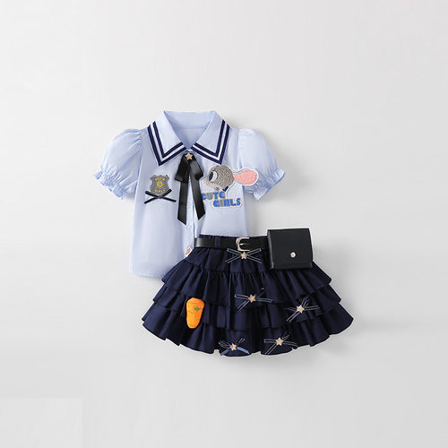 女童夏装兔子警官儿童衣服jk裙子套装公主裙疯狂动物城朱迪连衣裙