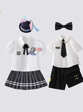 男女童2026夏装新款疯狂动物城兔子警官套装儿童夏季六一演出服装