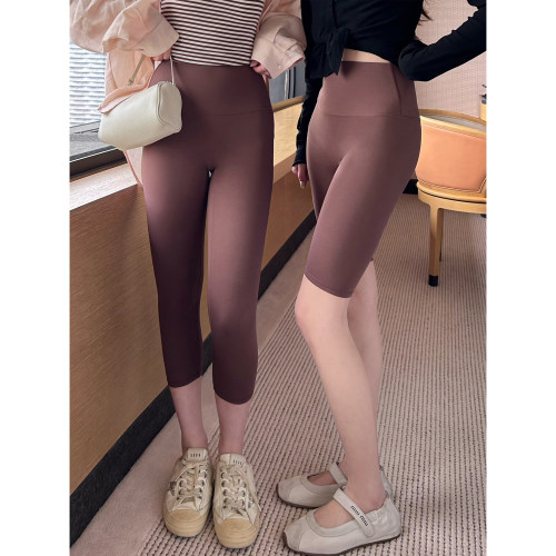 TMHSTUDIO【现货】抗菌降温凉感鲨鱼裤女遮肉运动五分七分瑜伽裤