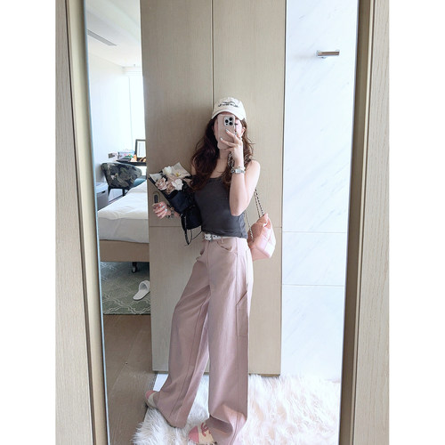 TMHSTUDIO天丝棉透气弯刀裤子女