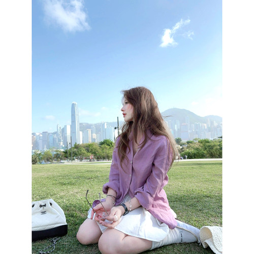 TMHSTUDIO极简亚麻衬衫上衣