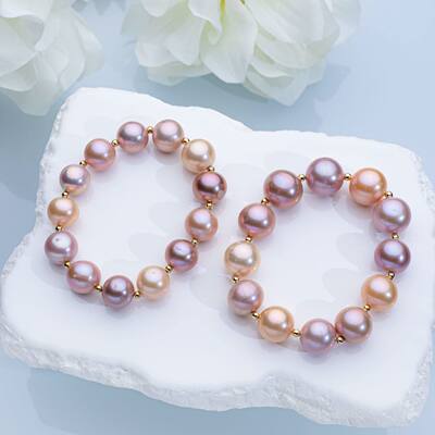 “莫兰迪”大珠手串淡水无优化 9-11mm 42H300DY（多样性发货一）