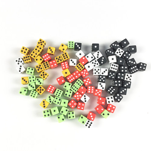【爱桌游】亚克力彩色点数骰子六面迷你桌游配件棋子计数自制diy