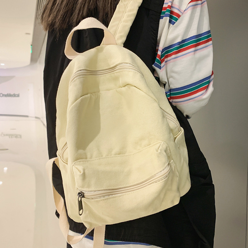2023 NEW MINI SMALL SCHOOLBAG JAPANESE AND KOREAN CASUAL FASHION CANVAS BACKPACK STUDENT SOLID COLOR VERSATILE TABLET BACKPACK