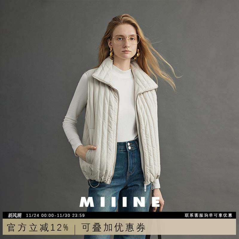 黄金驼绒绗缝夹棉马甲