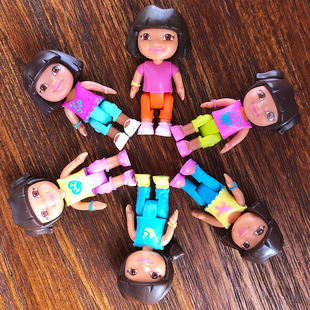 爱冒险的朵LA 迪亚哥人偶公仔关节能动布茨口袋玩具蛋糕饰品