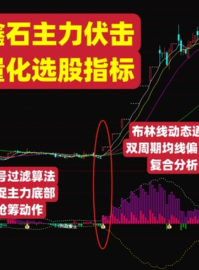 鑫石主力伏击量化指标捕捉主力底部抢筹动作高胜率波段分析利器
