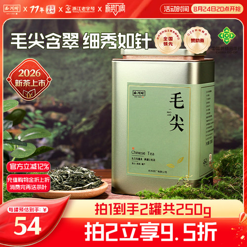 西湖牌特级精选毛尖125克罐