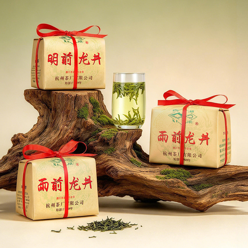 西湖牌明前特级精选老茶树龙井雨前老茶树雨前一级龙井3包组合装