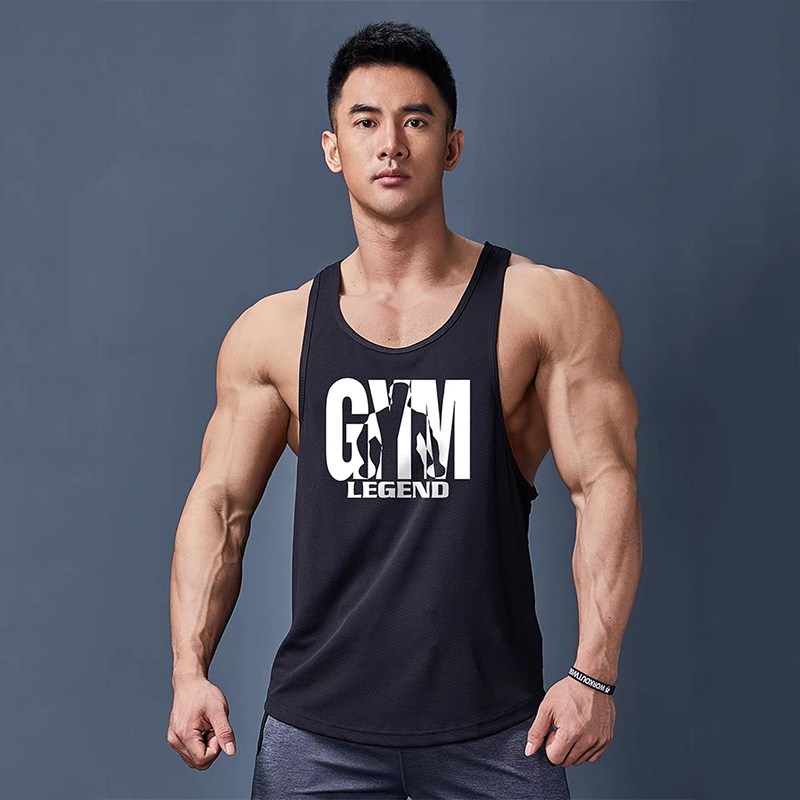 撸铁狼工字型健身背心男宽松无袖速干衣服马拉松跑步训练运动坎肩