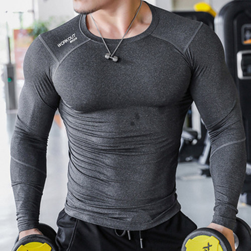 健身房训练运动弹力速干紧身上衣