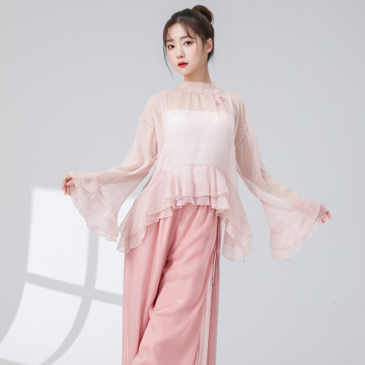 古典舞长袖罩衫练功服上衣女舞蹈