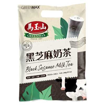 台湾进口新口味马玉山黑芝麻奶茶240g*12小包独立包装 随心泡
