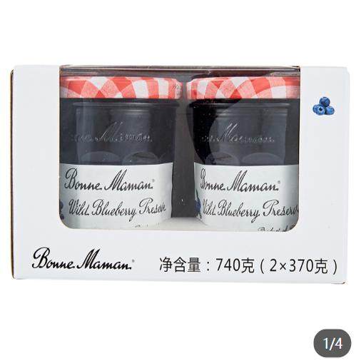 开市客Costco代购蓓妮妈妈蓝莓口味果酱370g*2 配面包土司
