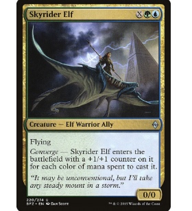 牌客窝 万智牌  驭空妖精  Skyrider Elf  银 多色 闪