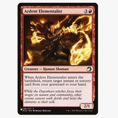 牌客窝 万智牌 热诚元素师 Ardent Elementalist 铁 红