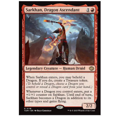 牌客窝 万智牌 登龙萨坎 Sarkhan, Dragon Ascendant 金 红 闪