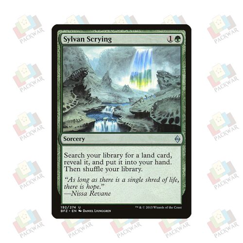 牌客窝 万智牌  森林占bu卜 Sylvan Scrying 紫标/银 绿