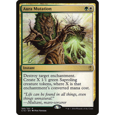 牌客窝 万智牌 灵气突变 Aura Mutation 金 多色