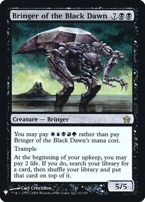牌客窝 万智牌 黑曙光信使 Bringer of the Black Dawn 金 黑 闪