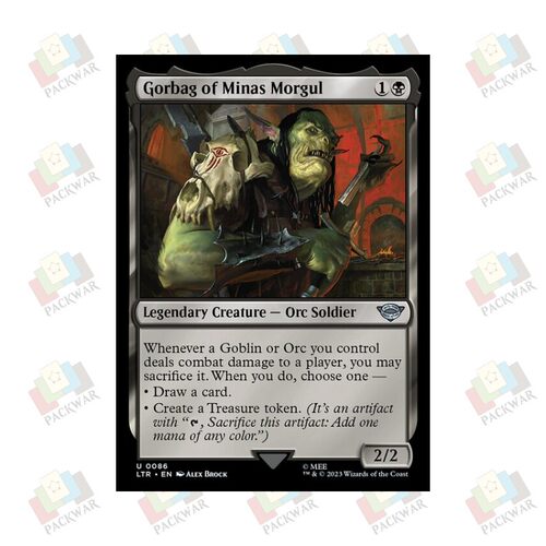 万智牌 米那斯魔古尔的戈巴格 Gorbag of Minas Morgul 银 黑 闪