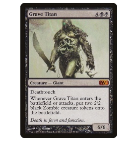 牌客窝 万智牌 墓地泰坦 Grave Titan 秘稀 黑