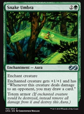 君君的牌客窝 万智牌 终极大师 UMA 狡蛇本影 英文 银 绿色