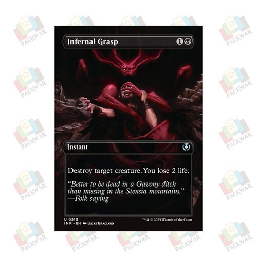 牌客窝 万智牌  炼狱之攫 Infernal Grasp 银 黑 闪