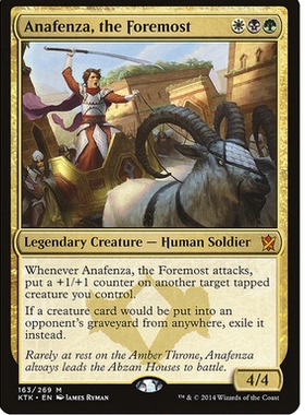 牌客窝 万智牌  首领阿娜芬札 Anafenza, the Foremost 秘稀 多色