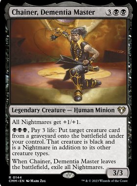 牌客窝 万智牌  惧像大师崔纳 Chainer, Dementia Master 金  黑