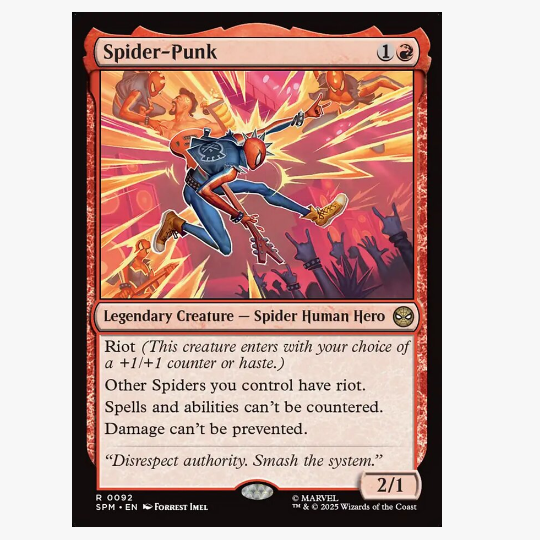 牌客窝 万智牌 朋克蜘蛛侠 Spider-Punk 金 红