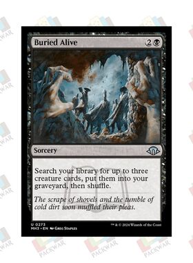 牌客窝 万智牌 活埋 Buried Alive 银 黑 闪