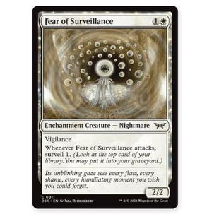 牌客窝 万智牌 刺探惧影 Fear of Surveillance 铁 白