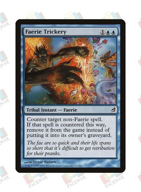 牌客窝 万智牌 仙灵诡计 Faerie Trickery 铁 蓝 闪