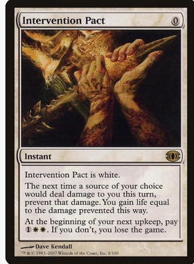 牌客窝 万智牌   干预条约 Intervention Pact 金 白色