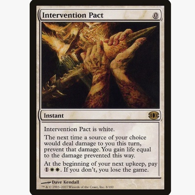 牌客窝 万智牌   干预条约 Intervention Pact 金 白色