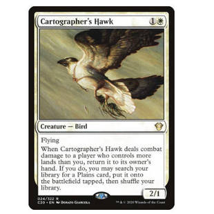 牌客窝 万智牌  制图师翔鹰 Cartographer's Hawk 金 白