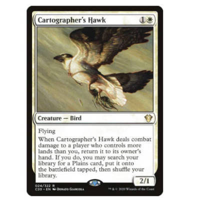 牌客窝 万智牌  制图师翔鹰 Cartographer's Hawk 金 白