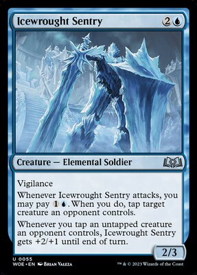 牌客窝 万智牌 冰铸哨卫 Icewrought Sentry 银 蓝 闪