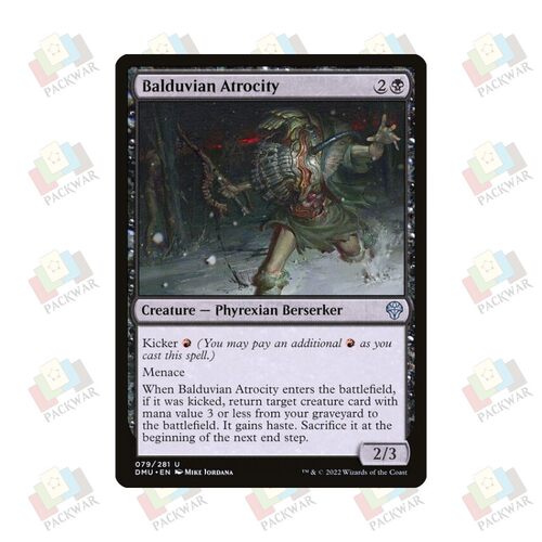 牌客窝 万智牌 博都维残暴客 Balduvian Atrocity 银 黑 闪