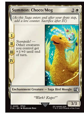 牌客窝 万智牌 召唤：陆行鸟和莫古力 Summon: Choco/Mog 铁 白