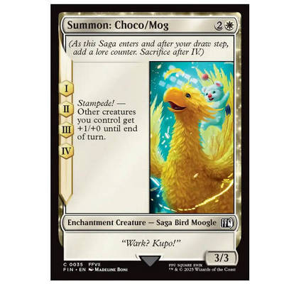 牌客窝 万智牌 召唤：陆行鸟和莫古力 Summon: Choco/Mog 铁 白