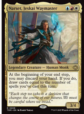 万智牌 洁斯凯道宗娜尔施 Narset, Jeskai Waymaster 金 多色 闪