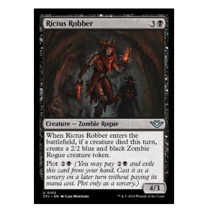 牌客窝 万智牌 咧嘴劫匪 Rictus Robber 银 黑