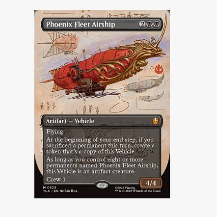 牌客窝 万智牌 凤凰舰队飞船 Phoenix Fleet Airship 秘稀 黑色