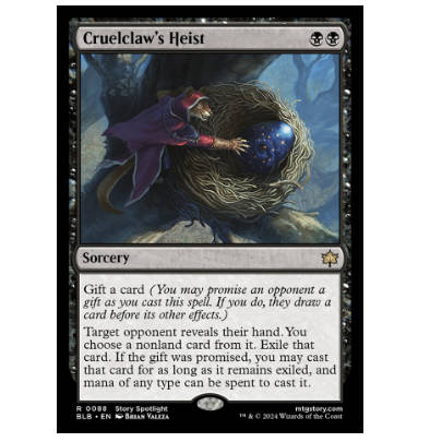牌客窝 万智牌 虐爪劫案  Cruelclaw's Heist  金 黑