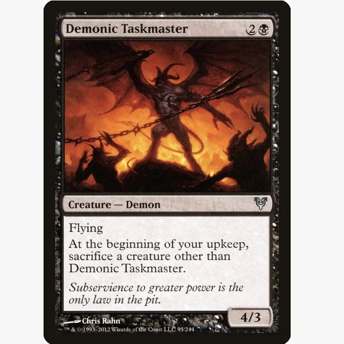 牌客窝 万智牌  恶魔工头 Demonic Taskmaster 银 黑色图片