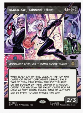 牌客窝 万智牌 狡猾大盗黑猫 Black Cat, Cunning Thief 金 黑 闪