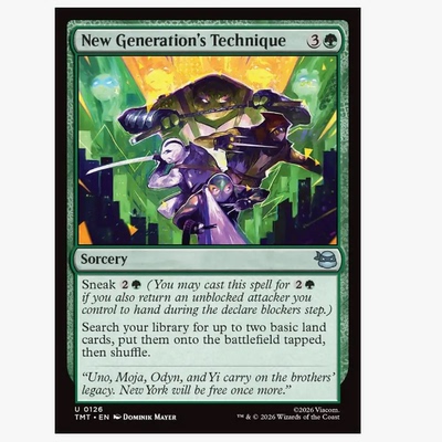 万智牌 神龟新世代的绝招 New Generation's Technique 银 绿 闪